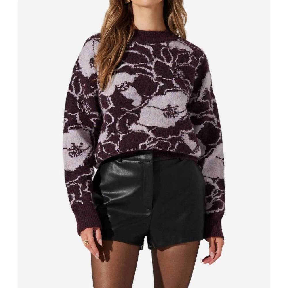 NEW TROVE women's astra sweater in plum
